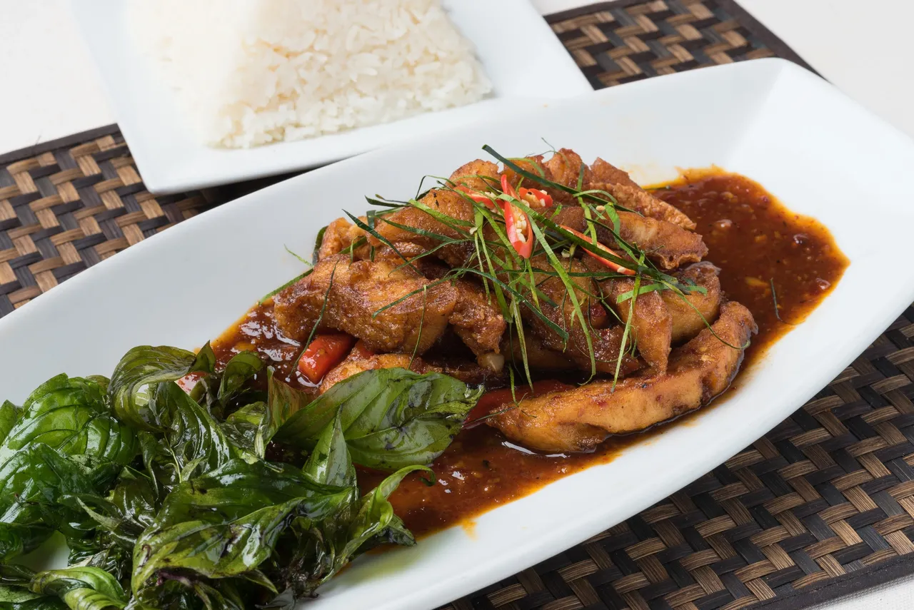 Freshly prepared Thai dish